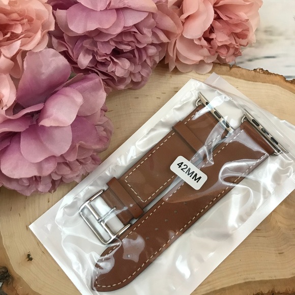 Brown Vegan Leather Watchband for Apple Watch - Picture 8 of 8